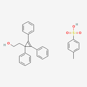 4-Methylbenzenesulfonic acid;2-(1,2,3-triphenylcycloprop-2-en-1-yl)ethanol