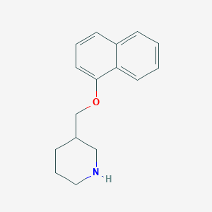 molecular formula C16H19NO B1452204 3-[(1-Naphthyloxy)methyl]piperidine CAS No. 738521-25-0