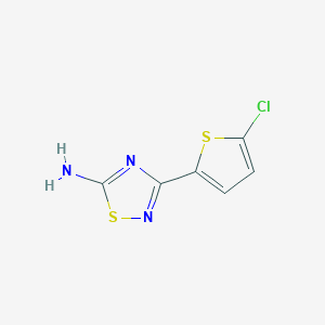 molecular formula C6H4ClN3S2 B1452206 3-(5-Chlorothiophen-2-yl)-1,2,4-thiadiazol-5-amine CAS No. 1153983-60-8