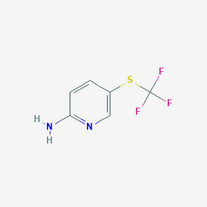molecular formula C6H5F3N2S B1452207 5-((Trifluoromethyl)thio)pyridin-2-amine CAS No. 1153767-57-7