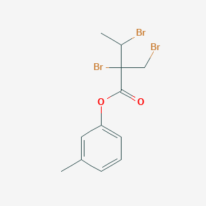 3-Methylphenyl 2,3-dibromo-2-(bromomethyl)butanoate