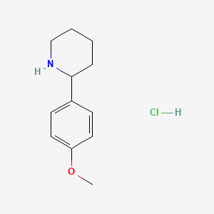 molecular formula C12H18ClNO B1452215 2-(4-甲氧基苯基)哌啶盐酸盐 CAS No. 341526-79-2