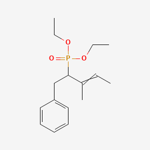 molecular formula C16H25O3P B14522176 Diethyl (3-methyl-1-phenylpent-3-en-2-yl)phosphonate CAS No. 62491-58-1