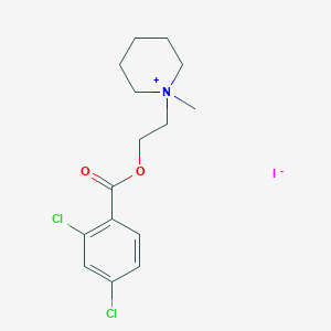 molecular formula C15H20Cl2INO2 B14522189 Piperidinium, 1-[2-[(2,4-dichlorobenzoyl)oxy]ethyl]-1-methyl-, iodide CAS No. 62557-47-5