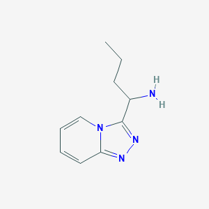 molecular formula C10H14N4 B1452222 1-{[1,2,4]三唑并[4,3-a]吡啶-3-基}丁-1-胺 CAS No. 1154883-52-9