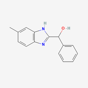 molecular formula C15H14N2O B1452223 （5-甲基-1H-1,3-苯并二唑-2-基）（苯基）甲醇 CAS No. 18046-35-0
