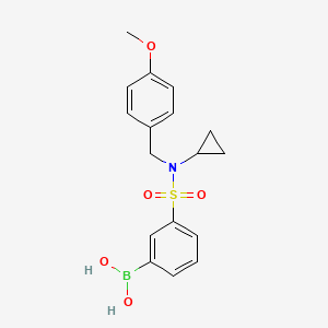 molecular formula C17H20BNO5S B1452225 3-[N-环丙基-N-(4-甲氧基苄基)磺酰胺基]苯硼酸 CAS No. 913836-07-4