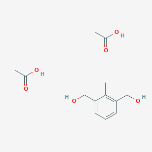 molecular formula C13H20O6 B14522252 Acetic acid;[3-(hydroxymethyl)-2-methylphenyl]methanol CAS No. 62346-89-8