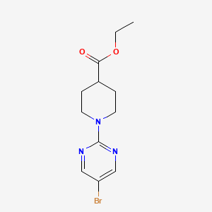 molecular formula C12H16BrN3O2 B1452227 1-(5-溴嘧啶-2-基)哌啶-4-羧酸乙酯 CAS No. 1169977-62-1