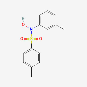 molecular formula C14H15NO3S B14522270 Benzenesulfonamide, N-hydroxy-4-methyl-N-(3-methylphenyl)- CAS No. 62918-97-2