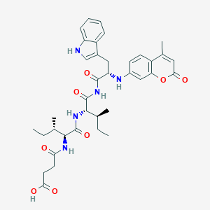 molecular formula C37H45N5O8 B145223 琥珀酰基-异亮氨酰-异亮氨酰-色氨酰-甲基香豆酰胺 CAS No. 133525-12-9