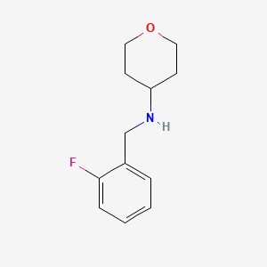 B1452230 N-[(2-fluorophenyl)methyl]oxan-4-amine CAS No. 1157009-10-3