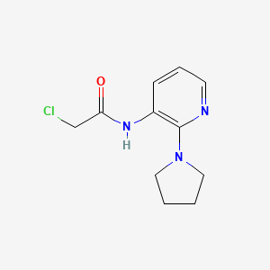 molecular formula C11H14ClN3O B1452233 2-氯-N-[2-(吡咯烷-1-基)吡啶-3-基]乙酰胺 CAS No. 1156200-84-8