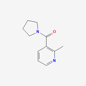 molecular formula C11H14N2O B14522374 Pyrrolidine, 1-[(2-methyl-3-pyridinyl)carbonyl]- CAS No. 62326-45-8