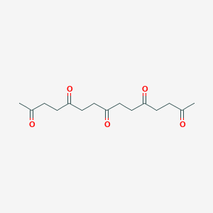 molecular formula C15H22O5 B14522393 Pentadecane-2,5,8,11,14-pentone CAS No. 62619-76-5