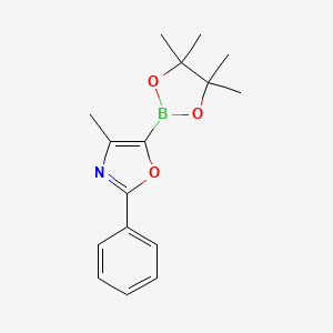 molecular formula C16H20BNO3 B1452244 4-甲基-2-苯基-5-(4,4,5,5-四甲基-1,3,2-二氧杂硼环-2-基)-1,3-恶唑 CAS No. 1034566-03-4