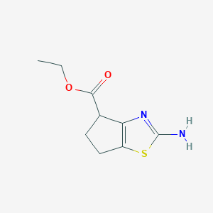 molecular formula C9H12N2O2S B1452246 2-氨基-5,6-二氢-4H-环戊并[d]噻唑-4-羧酸乙酯 CAS No. 1019108-35-0