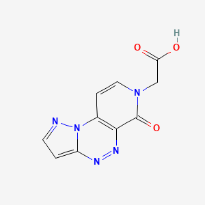 molecular formula C10H7N5O3 B1452247 (6-氧代吡唑并[5,1-c]吡啶并[4,3-e][1,2,4]三嗪-7(6H)-基)乙酸 CAS No. 1158405-49-2