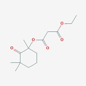 molecular formula C14H22O5 B14522565 Ethyl 1,3,3-trimethyl-2-oxocyclohexyl propanedioate CAS No. 62870-58-0