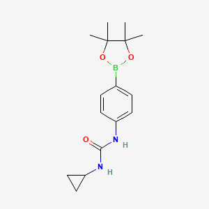 B1452258 1-Cyclopropyl-3-(4-(4,4,5,5-tetramethyl-1,3,2-dioxaborolan-2-yl)phenyl)urea CAS No. 874297-79-7