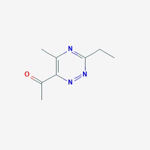 B145226 1-(3-Ethyl-5-methyl-1,2,4-triazin-6-yl)ethanone CAS No. 139938-61-7