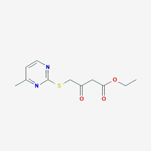molecular formula C11H14N2O3S B1452262 4-[(4-甲基嘧啶-2-基)硫基]-3-氧代丁酸乙酯 CAS No. 1170787-28-6