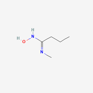 molecular formula C5H12N2O B14522620 Butanimidamide, N-hydroxy-N'-methyl- CAS No. 62626-14-6