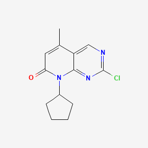 molecular formula C13H14ClN3O B1452265 2-氯-8-环戊基-5-甲基吡啶并[2,3-d]嘧啶-7(8H)-酮 CAS No. 1013916-37-4