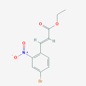 molecular formula C11H10BrNO4 B1452266 （2E）-3-（4-溴-2-硝基苯基）丙烯酸乙酯 CAS No. 1094851-38-3