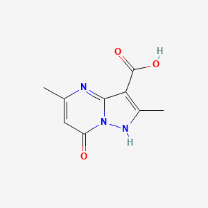 molecular formula C9H9N3O3 B1452267 7-羟基-2,5-二甲基吡唑并[1,5-a]嘧啶-3-羧酸 CAS No. 1158262-66-8