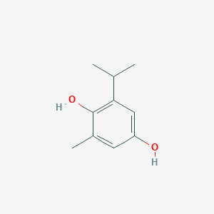 B145227 1,4-Benzenediol, 2-methyl-6-(1-methylethyl)- CAS No. 133447-23-1