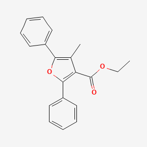 molecular formula C20H18O3 B14522740 Ethyl 4-methyl-2,5-diphenylfuran-3-carboxylate CAS No. 62664-63-5