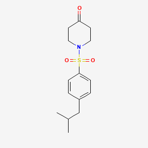molecular formula C15H21NO3S B1452275 1-[(4-Isobutylphenyl)sulfonyl]piperidin-4-one CAS No. 1170250-98-2