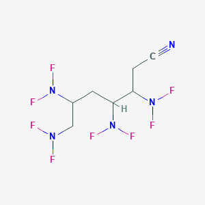 3,4,6,7-Tetrakis(difluoroamino)heptanenitrile