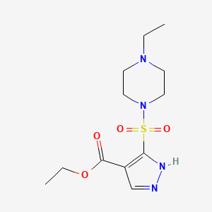 ethyl 3-[(4-ethylpiperazin-1-yl)sulfonyl]-1H-pyrazole-4-carboxylate