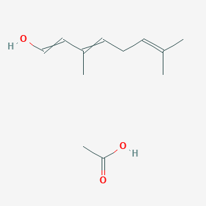 Acetic acid--3,7-dimethylocta-1,3,6-trien-1-ol (1/1)