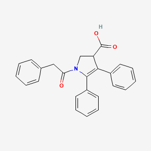 4,5-Diphenyl-1-(phenylacetyl)-2,3-dihydro-1H-pyrrole-3-carboxylic acid