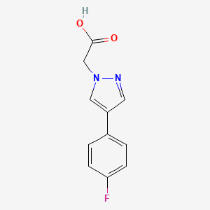 molecular formula C11H9FN2O2 B1452285 [4-(4-氟苯基)-1H-吡唑-1-基]乙酸 CAS No. 1206997-40-1