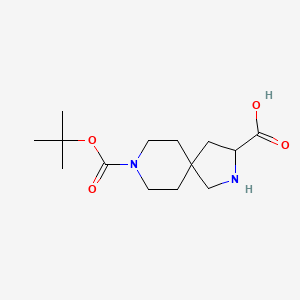 molecular formula C14H24N2O4 B1452286 8-Boc-2,8-diazaspiro[4.5]decane-3-carboxylic acid CAS No. 1255666-26-2