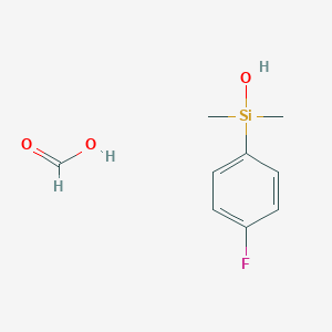 (4-Fluorophenyl)-hydroxy-dimethylsilane;formic acid