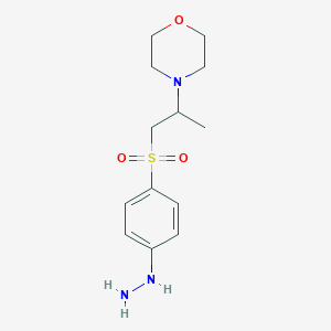 4-[1-(4-Hydrazinylbenzene-1-sulfonyl)propan-2-yl]morpholine