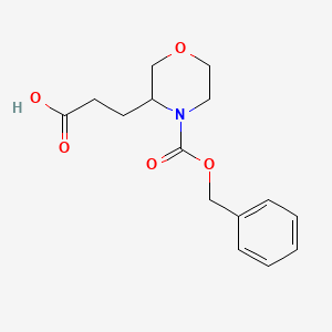 B1452295 4-Cbz-3-(2-carboxy-ethyl)-morpholine CAS No. 885274-07-7