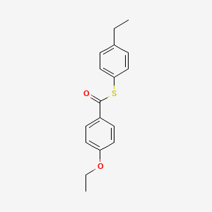 molecular formula C17H18O2S B14522963 S-(4-Ethylphenyl) 4-ethoxybenzene-1-carbothioate CAS No. 62525-91-1