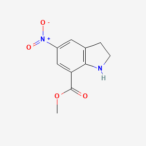 B1452303 5-Nitro-indoline-7-carboxylic acid methyl ester CAS No. 1082040-75-2