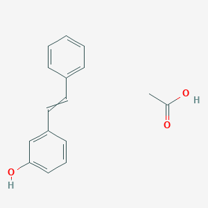 Acetic acid;3-(2-phenylethenyl)phenol