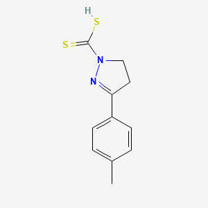 3-(4-Methylphenyl)-4,5-dihydro-1H-pyrazole-1-carbodithioic acid