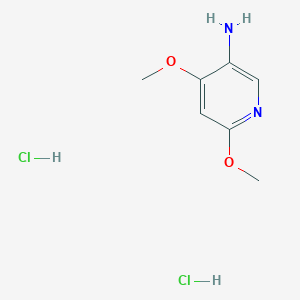 molecular formula C7H12Cl2N2O2 B1452310 4,6-二甲氧基吡啶-3-胺二盐酸盐 CAS No. 50503-42-9