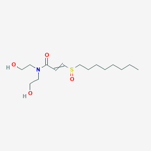 N,N-Bis(2-hydroxyethyl)-3-(octane-1-sulfinyl)prop-2-enamide