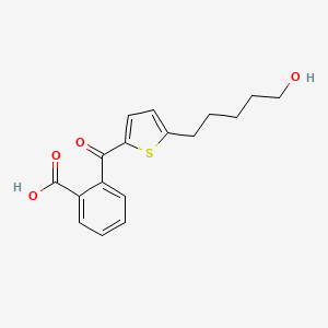 2-[5-(5-Hydroxypentyl)thiophene-2-carbonyl]benzoic acid