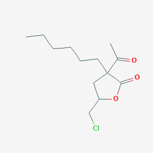 3-Acetyl-5-(chloromethyl)-3-hexyloxolan-2-one